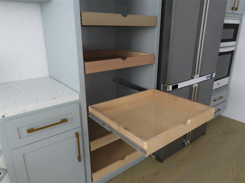 Elysian Roll-Out Wooden Drawer, 26" W Ã— 21" D Slide-Out Cabinet Shelf with Full-Extension 35mm Ball-Bearing Glides, Pull-Out Storage Organizer for Kitchen Base Cabinets - Image 4